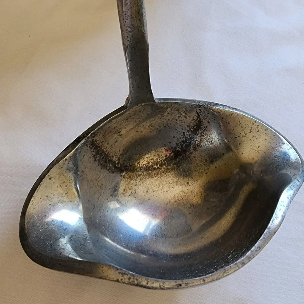 Large Pewter Ladle Punch, Stew, Gumbo, Soup, Decor